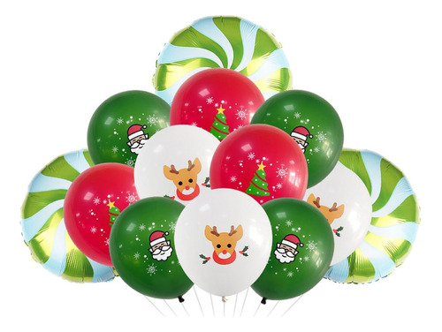 Set De Globos De Látex Con Forma De Confeti Para Navidad, Fi