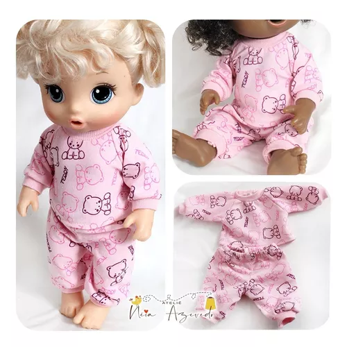 Roupinha Roupa P/ Boneca Baby Alive Pijama Malha 2023