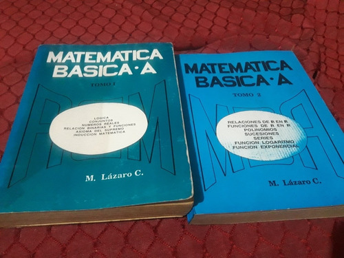 Libro De Matemática Básica 2 Tomos Lazaro