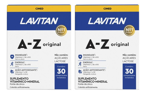 Kit Lavitan A-z Original C/ 2 Caixas De 30 Comprimidos Cada