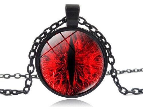 Collar De Ojos De Gato Rojos Para Mujer Y Hombre,  1-black