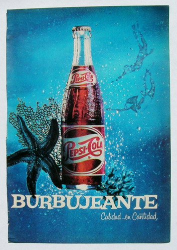 Pepsi Publicidad Antigua Mexicana De 1961, Original, Papel