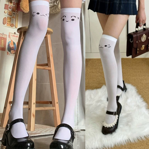 Calcetines Por Encima De La Rodilla Jk Para Niñas, Medias Ha