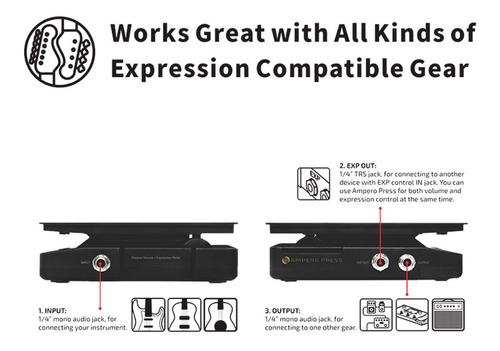 Imagen 5 de 5 de Pedal Volumen Expresion Hotone Press 2 En 1 (sp30)