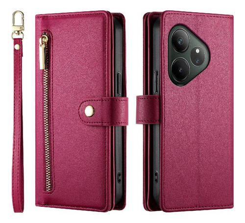 Funda Abatible For Realme Gt6 5g Con Ranuras For Tarjetas