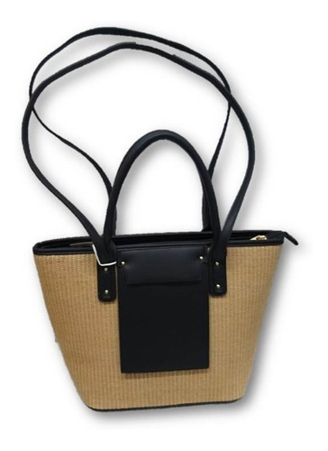 Imagen 1 de 4 de Bolsa De Dama Tipo Textil Con Negro Vel4gt80