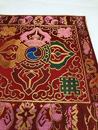 Mantel De Mesa/altar Budista Tibetano Doble Dorje