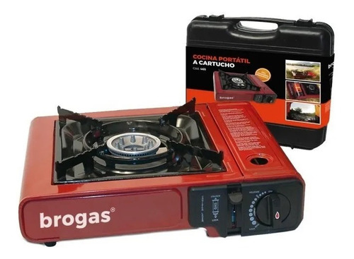 Anafe Portatil Camping Gas Butano Brogas 1 Hornalla +maletin