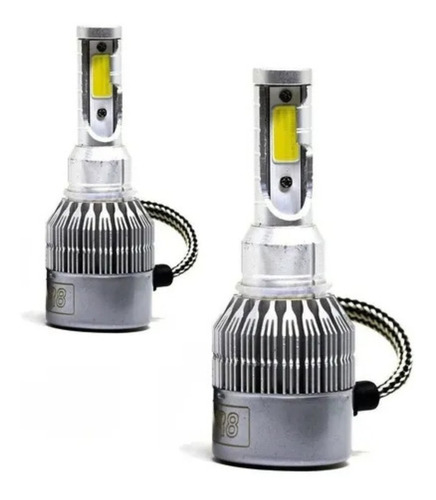 Imagem 4 de 4 de Kit Super Led Lâmpada Farol H4 Bi-led R8 6500k C/ Cooler