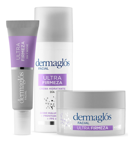 Dermaglos Set Ultra Firmeza Dia + Noche + Cont Ojos