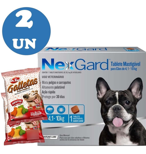 Pastilla Nexgard Anti Pulgas Y Garrapatas 4 A 10 Kg X 2 Un