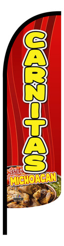 Bandera Publicitaria De Carnitas Estilo Michoacan