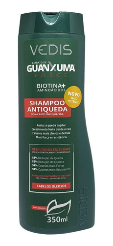 Shampoo Guanxuma Force Cabelos Oleosos 350ml Vedis
