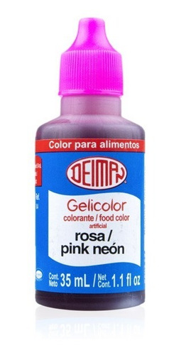Colorante Comestible En Gel Rosa Neón 35ml Deiman