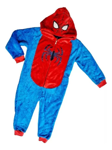 Pijama Enterito Abrigado Spiderman Niños Disfraz Infantil