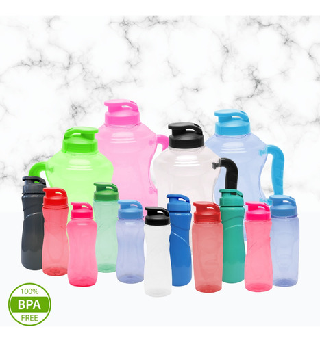 23x Caramañola Deportiva Botella Para Agua Con Pico Bpa Free