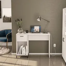 Comprar Escritorio Melamina Siri Con 1 Cajón Blanco