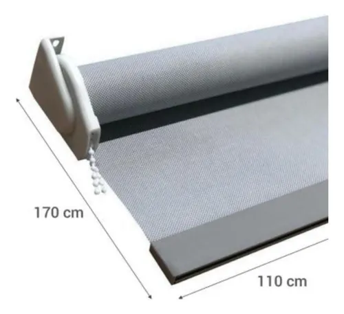 Cortina Roller Sunscreen Gris Claro 110x170 Cm