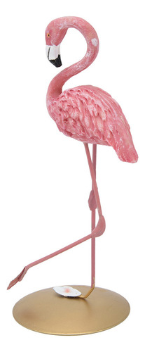 Lq Adornos De Flamenco Estatua Rosa, Figura De Resina Para D