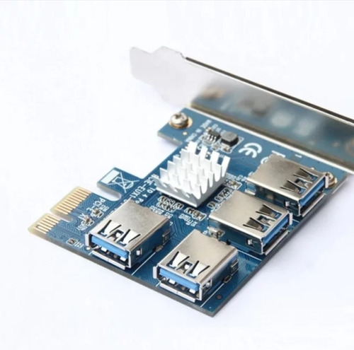 Imagen 7 de 7 de Convertidor Pci Express 1x Para 4 Gpu Usb 3.0 Riser Mineria