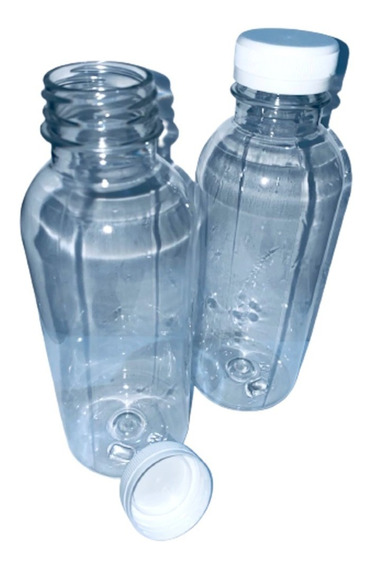 PIXNOR 10 Unidades de Botellas de Jugo de Plástico Vacías con Tapas Reutilizables Envases de Bebidas a Granel de Leche Transparente Botella de Agua Deportiva para La Oficina de La 