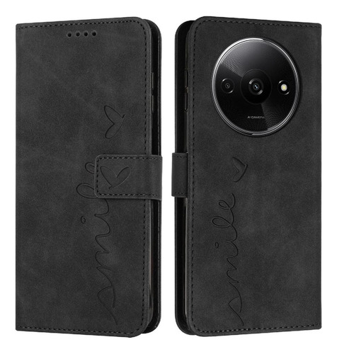 / Funda Abatible Para Xiaomi Redmi A3 Pu De Cuero A Prueba De