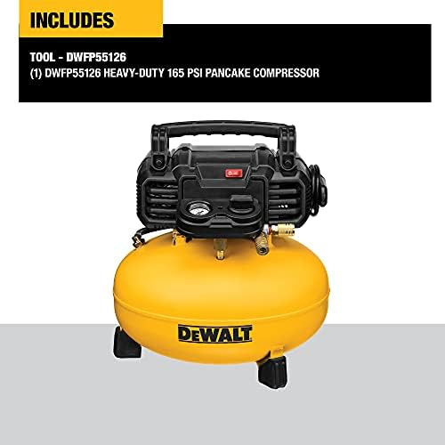 Compresor De Aire Tipo Panqueque Dewalt, 6 Galones, 165 Psi