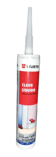 Pack 5 Silicona Clavo Liquido Blanco 310ml Wurth 