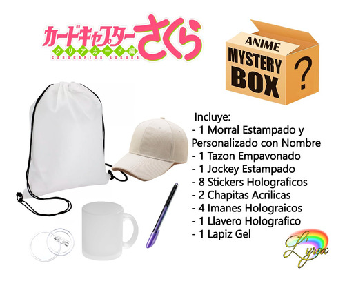 Sakura Card Captors Mystery Box Tazon Lapiz Jockey Chapita 