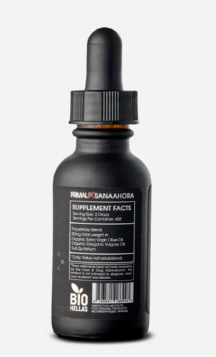 Primal Fx Oregano Oil 80% Carvacrol Timol. Infeccion Candida Orégano