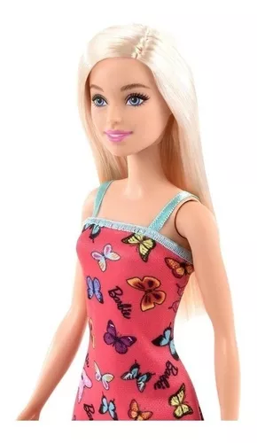 Boneca Barbie Fashion Loira Vestido Rosa Mattel Original