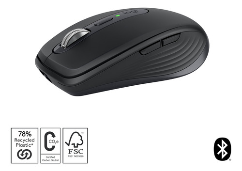 Mouse Inalámbrico Compacto Logitech Mx Anywhere 3s Grafito