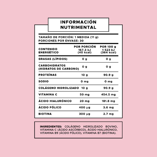 Suplemento en polvo Pure Form Suplementos en Polvo Colágeno x 330g