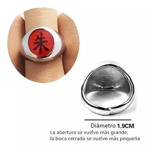 Anillo Miembro Akatsuki Cosplay Anime Naruto 10piezas+cuello