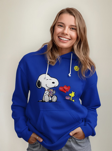 Poleron Dama Snoopy Charlie Brown Verano Algodon Estampado