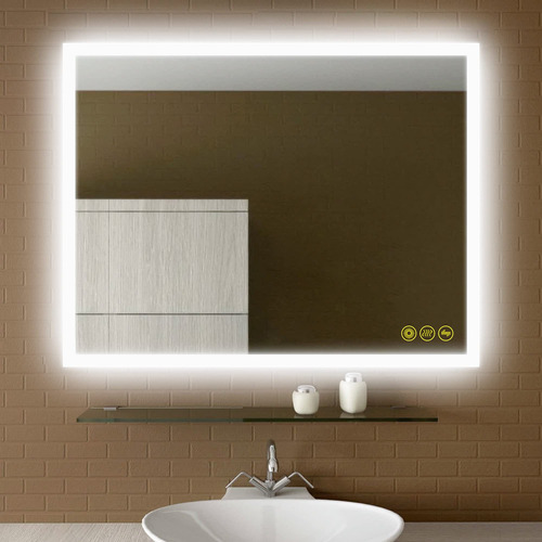 Okiss Espejo De Baño Iluminado De 30 X 36 Pulgadas Espejo De