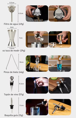 Kit De Bartender Barman - 12 Piezas Utensilios Bar (Usado)