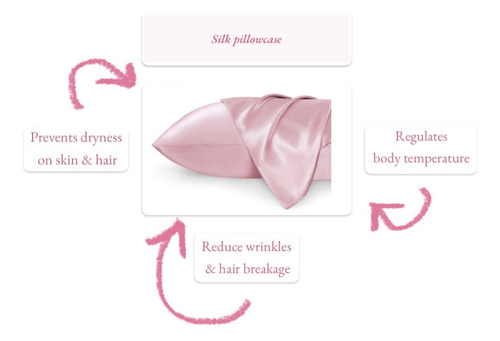 Set Funda Almohada De Seda Antifrizz Y Antiarrugas