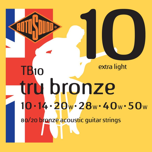 Cuerdas Para Guitarra Acustica Bronze 10-50 Rotosound Tb10