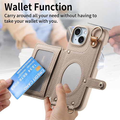 Funda De Teléfono Extraíble Tipo Cartera Con Forma De Bandolera Para iPhone 13 Mini