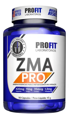 Zma Pro 90 Cápsulas Profit - Suplemento de Vitamina B6 do Complexo B, Picolinato de Cromo, Bisglicinato de Zinco, Bisglicinato de Magnésio