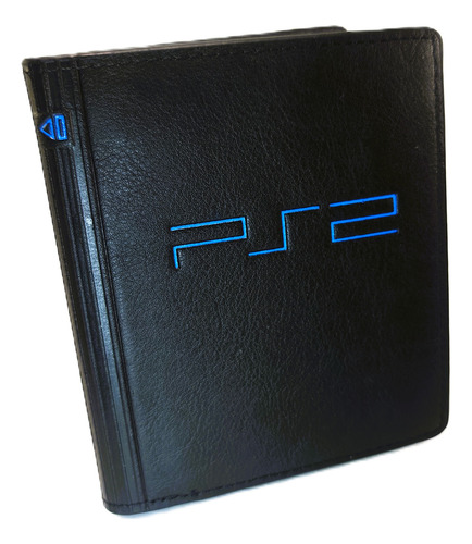 Cartera Diseño Ps2 Con Llavero De Videojuegos Modelos Varios Negro 2 Liso
