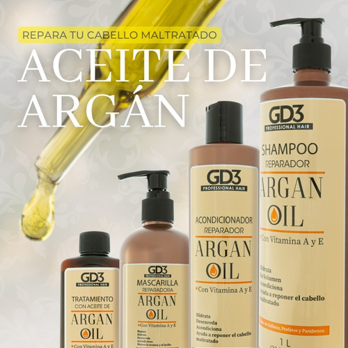 Tratamiento Para El Cabello - Aceite De Argán Gd3 240 Ml