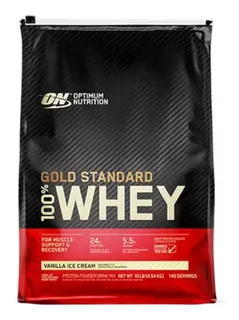 Suplemento en polvo Optimum Nutrition Proteína Gold Standard 100% Whey proteína sabor vanilla ice cream en bolsa de 4.54kg