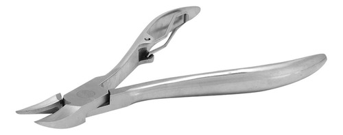Alicate Unha Manicure Aço Inox Ponta Curva 10cm Cor Prateado