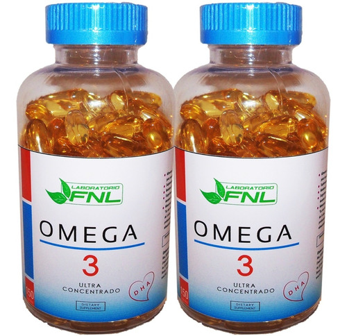 2 Pack Big Size Omega 3 Original 300 Caps De 1000mg Fnl