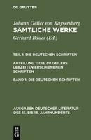 Samtliche Werke, Band 1, Die Deutschen Schriften - Johann...