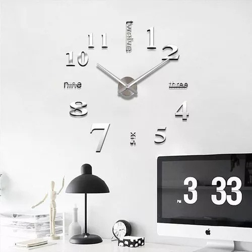 Wh Nuevo Reloj Pared 3d Moderno Diy Con Pegatinas Pared