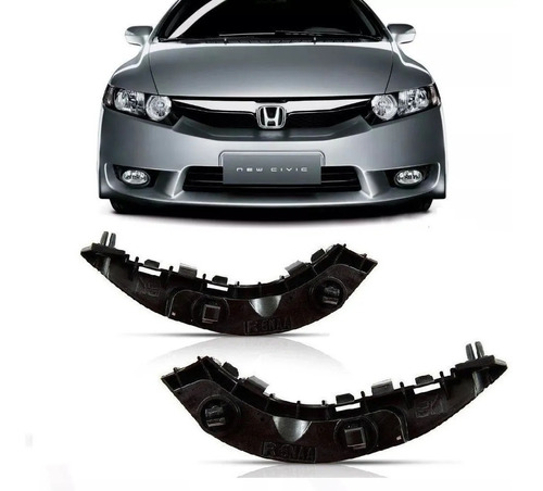 Par Guia Paragolpe Delantero Honda  New Civic 2008 A 2012