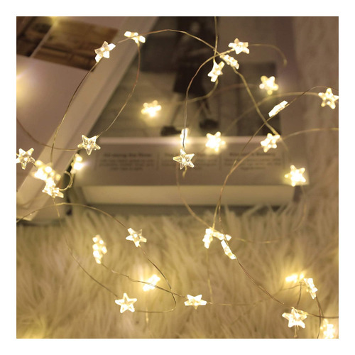 Luces De Cuerda De Estrella Twinkle 40 Led Spring Garden Usb